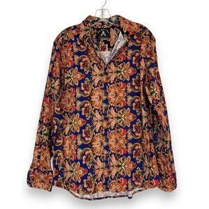 Rock Roll n Soul Paisley Shirt Button Down Long Sleeve Rockabilly Party Small